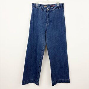 Anthropologie Pilcro Wide Leg Jeans Size 32 Blue Cotton Hi-Rise